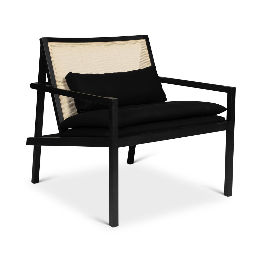 Modern Brazilian Barra Cane Lounge Chair