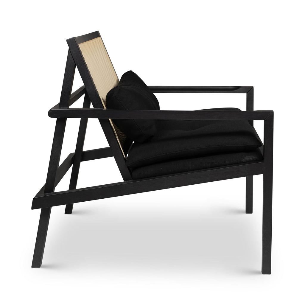 Modern Brazilian Barra Cane Lounge Chair