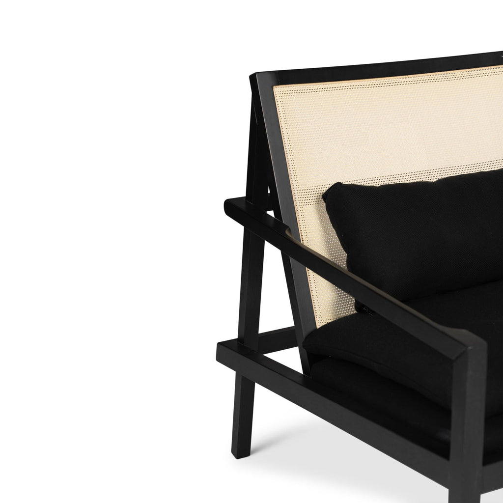 Modern Brazilian Barra Cane Lounge Chair