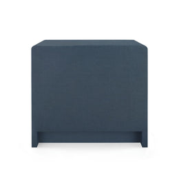 Bryant Linen 3-Drawer Side Table - Blue Steel