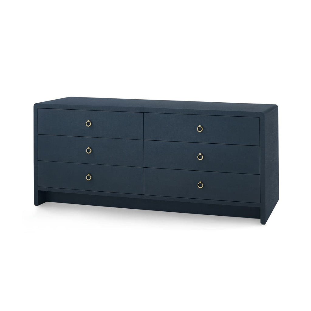 Bryant Linen Extra Wide Large 6-Drawer - Blue Steel