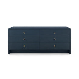 Bryant Linen Extra Wide Large 6-Drawer - Blue Steel