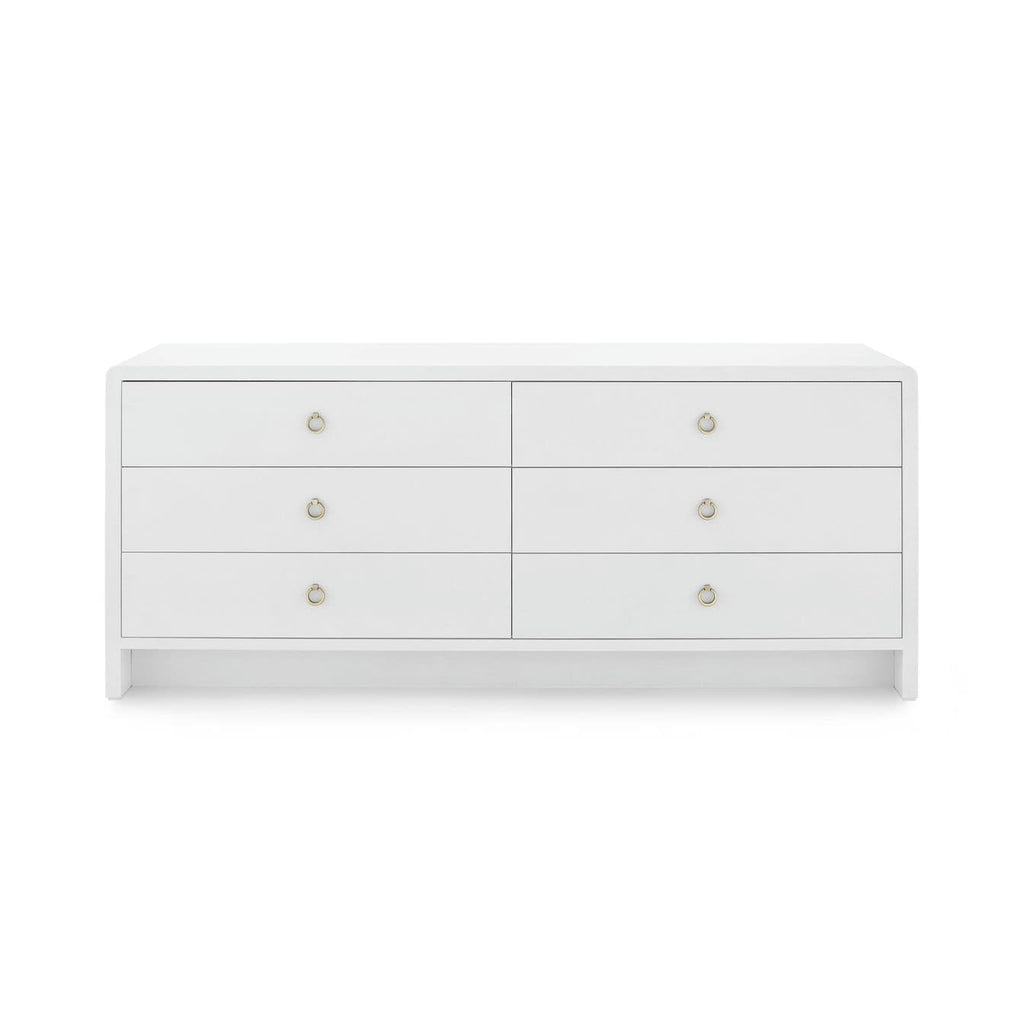 Bryant Linen Extra Wide Large 6-Drawer - Chiffon White