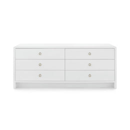 Bryant Linen Extra Wide Large 6-Drawer - Chiffon White