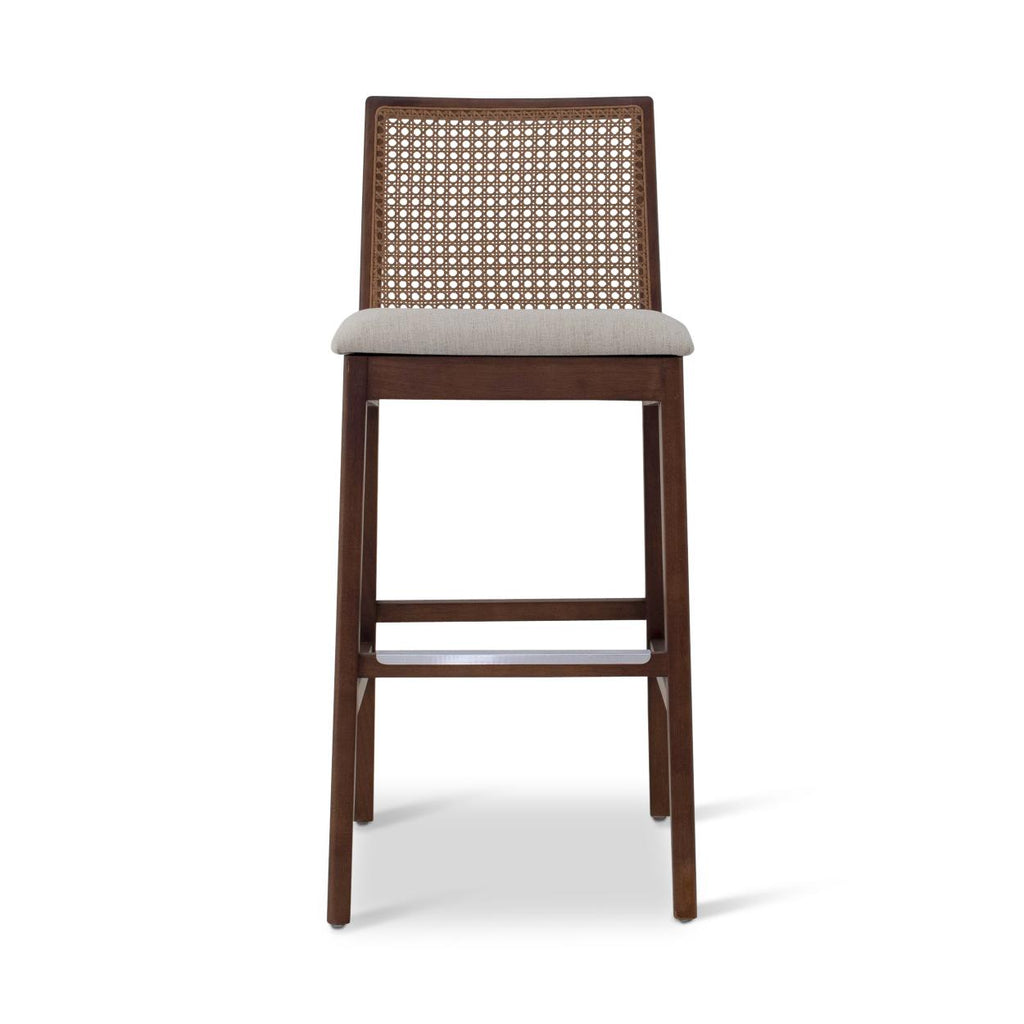 Modern Brazilian Nardia Cane Bar Stool