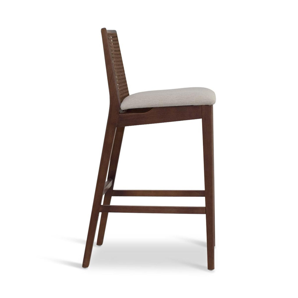 Modern Brazilian Nardia Cane Bar Stool