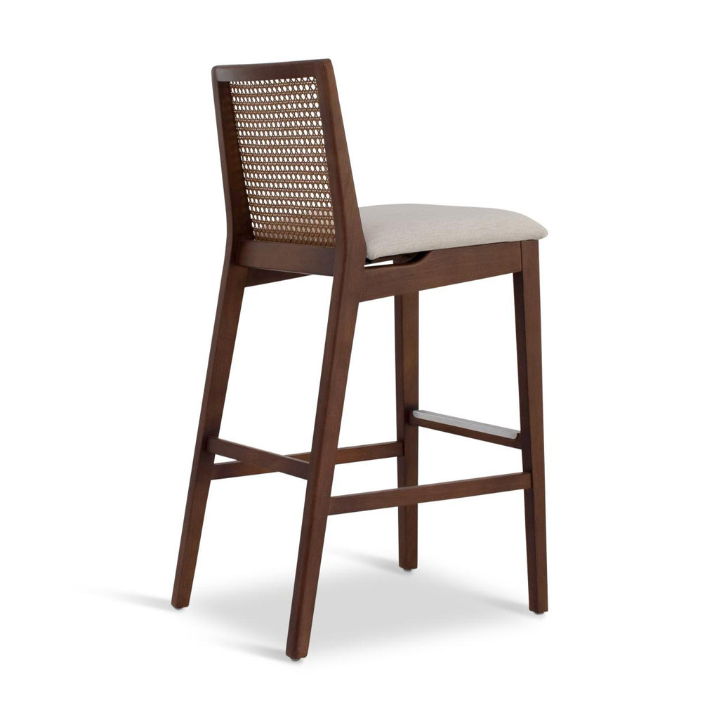 Modern Brazilian Nardia Cane Bar Stool