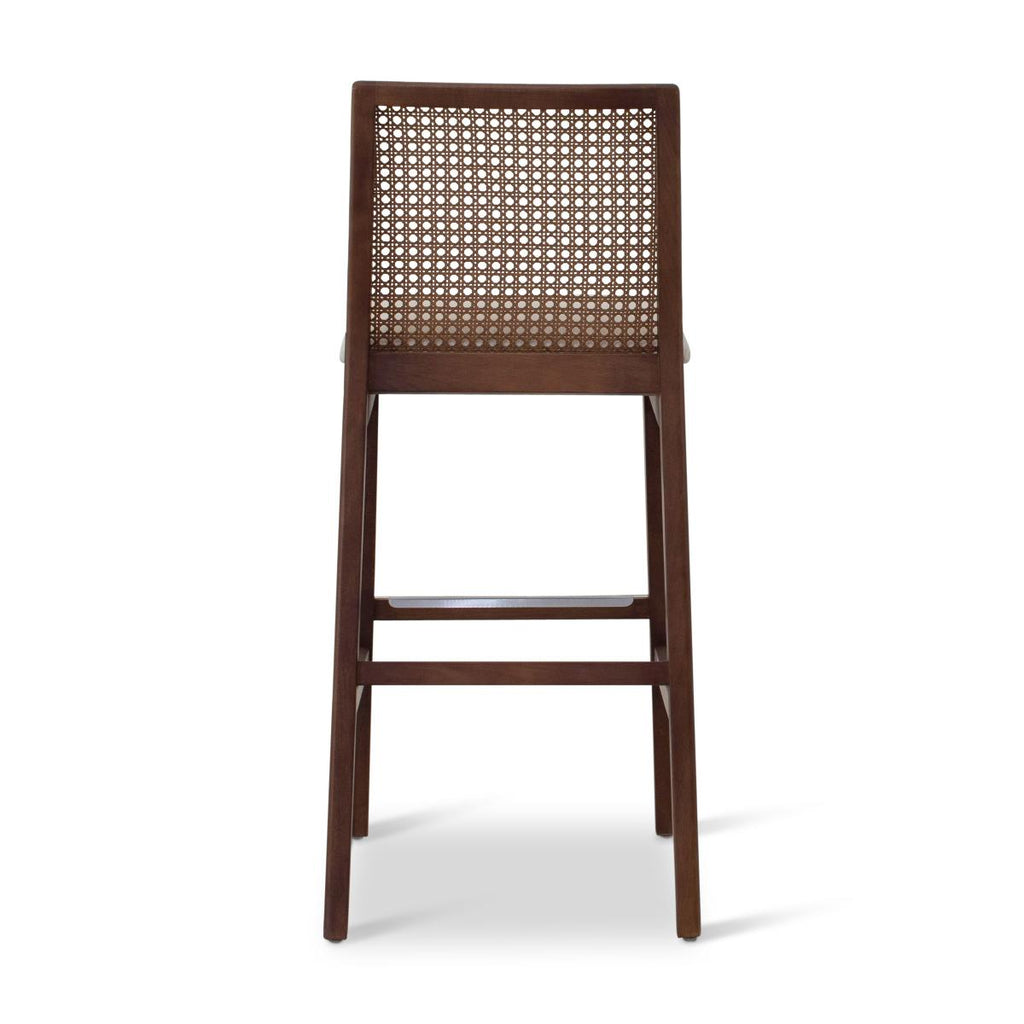 Modern Brazilian Nardia Cane Bar Stool