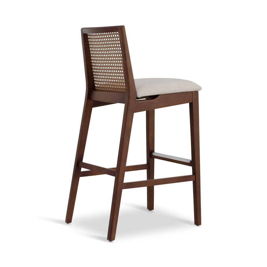 Modern Brazilian Nardia Cane Bar Stool