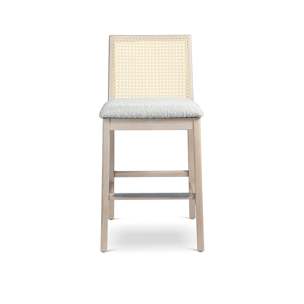 Modern Brazilian Nardia Cane Counter Stool