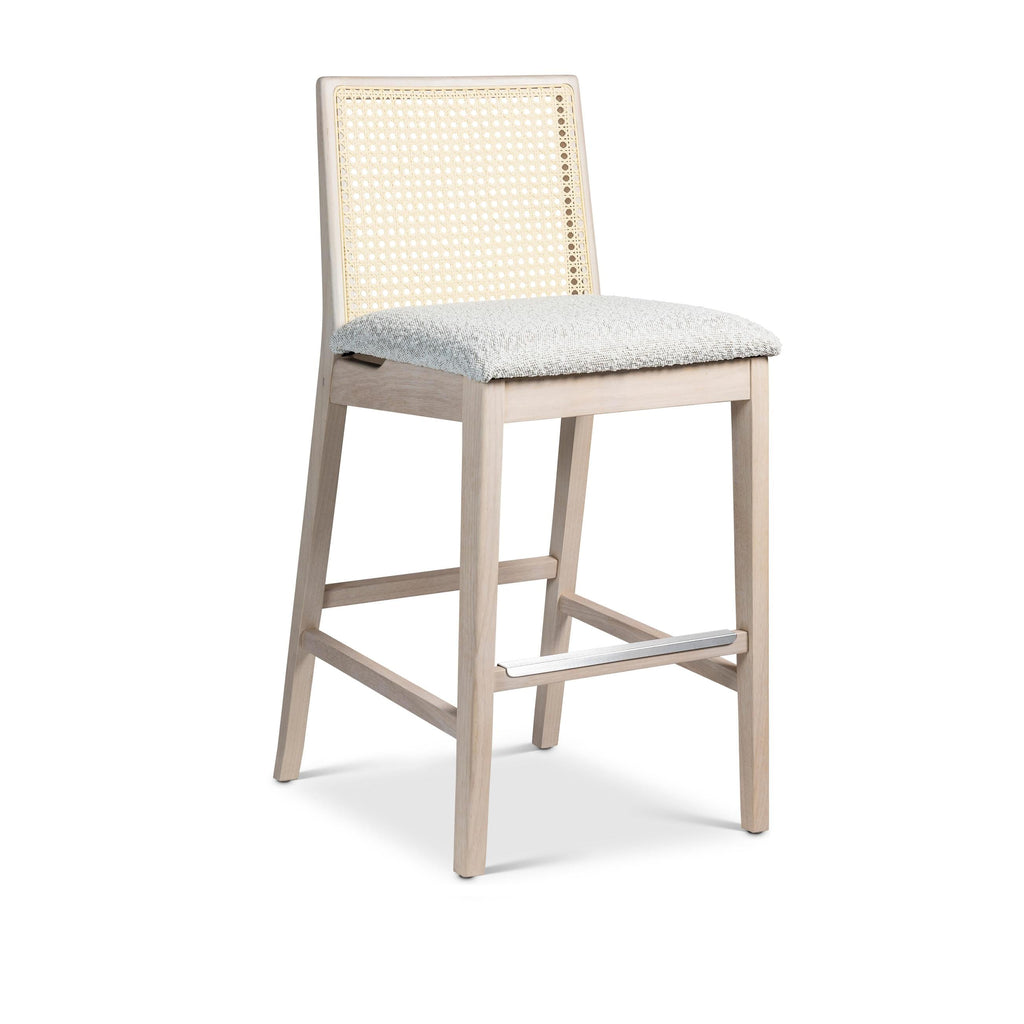 Modern Brazilian Nardia Cane Counter Stool