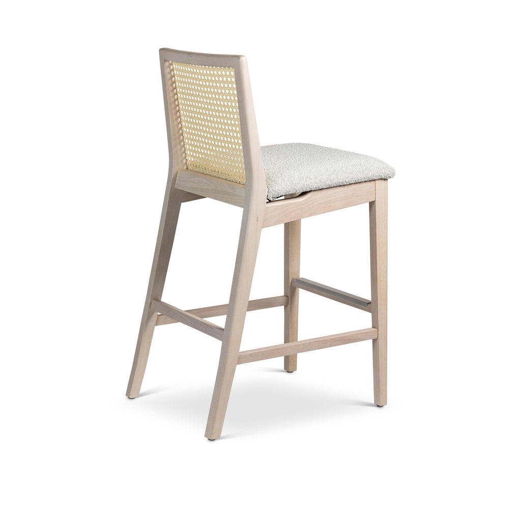 Modern Brazilian Nardia Cane Counter Stool