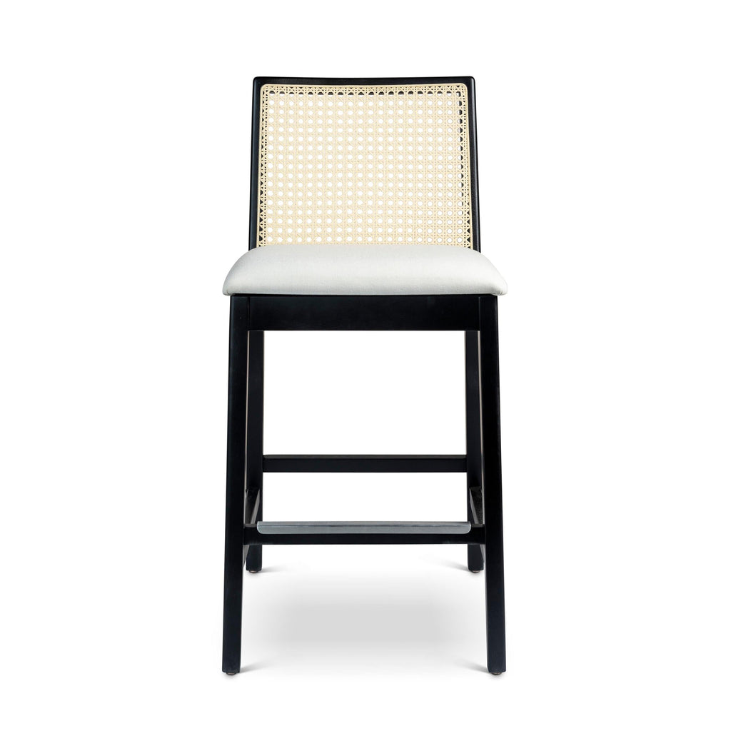 Modern Brazilian Nardia Cane Counter Stool