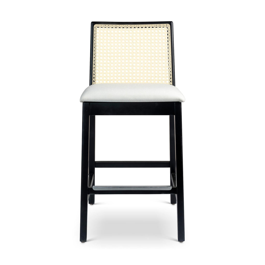 Modern Brazilian Nardia Cane Counter Stool