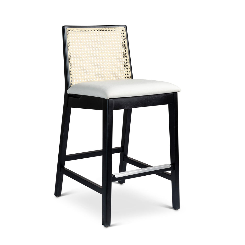 Modern Brazilian Nardia Cane Counter Stool