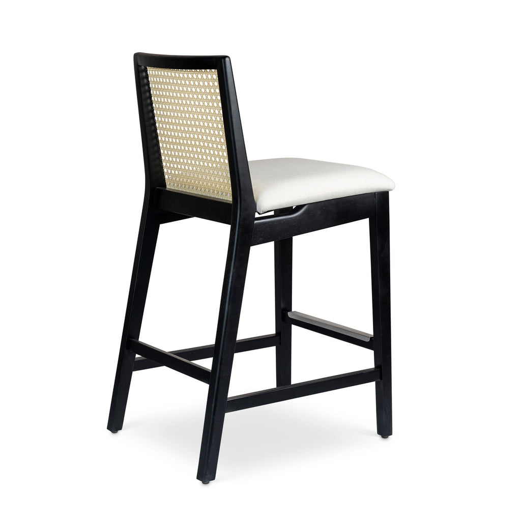 Modern Brazilian Nardia Cane Counter Stool