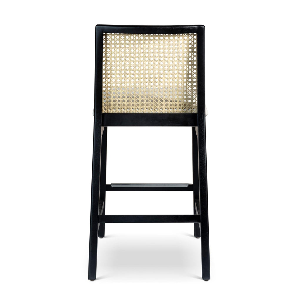 Modern Brazilian Nardia Cane Counter Stool