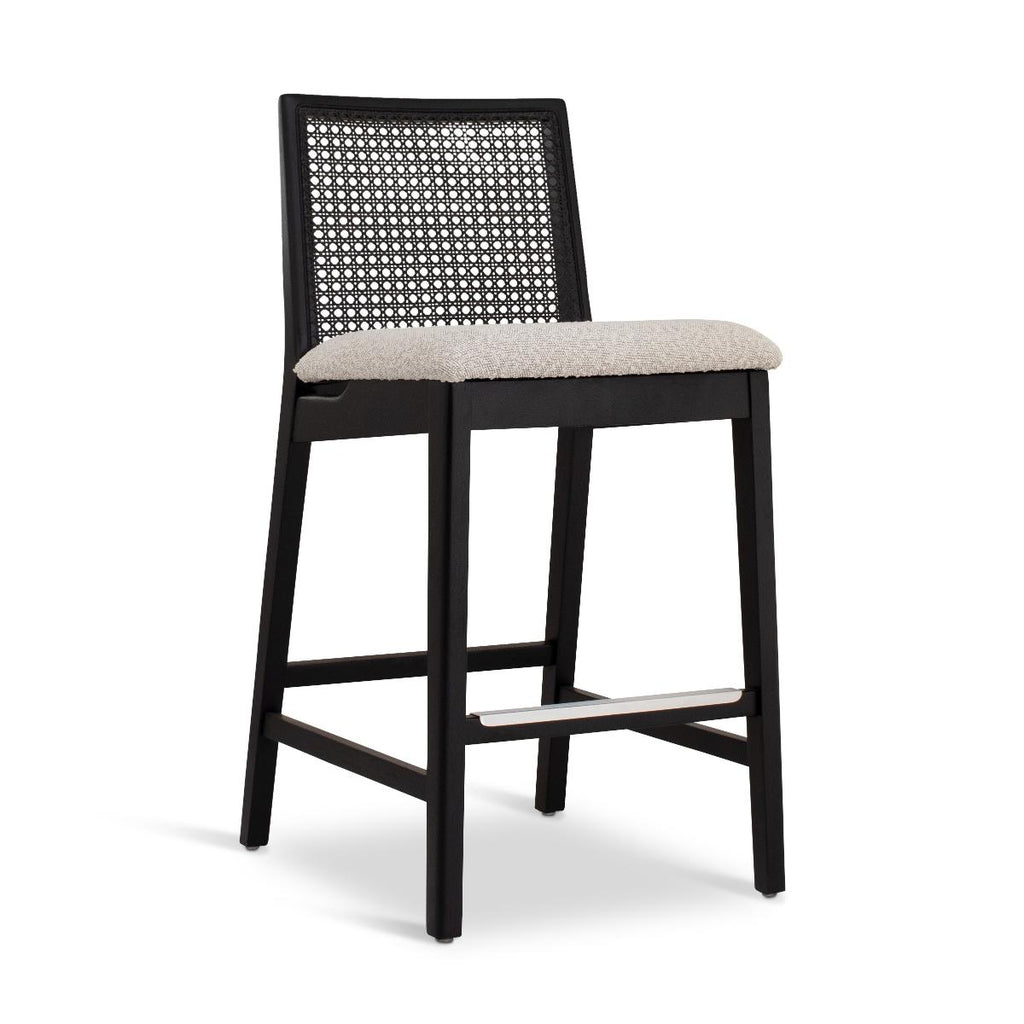 Modern Brazilian Nardia Cane Counter Stool