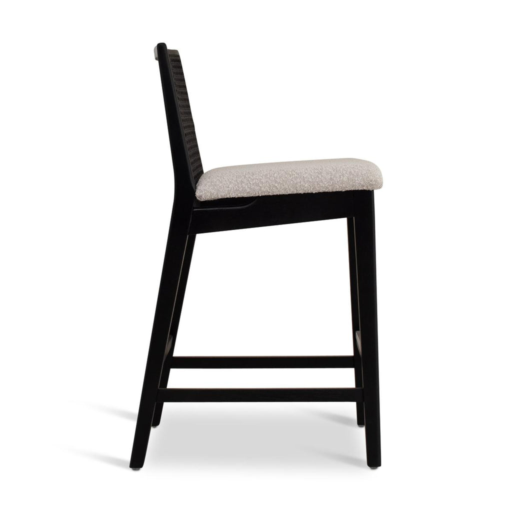 Modern Brazilian Nardia Cane Counter Stool