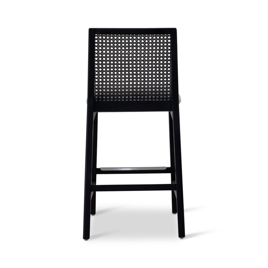 Modern Brazilian Nardia Cane Counter Stool