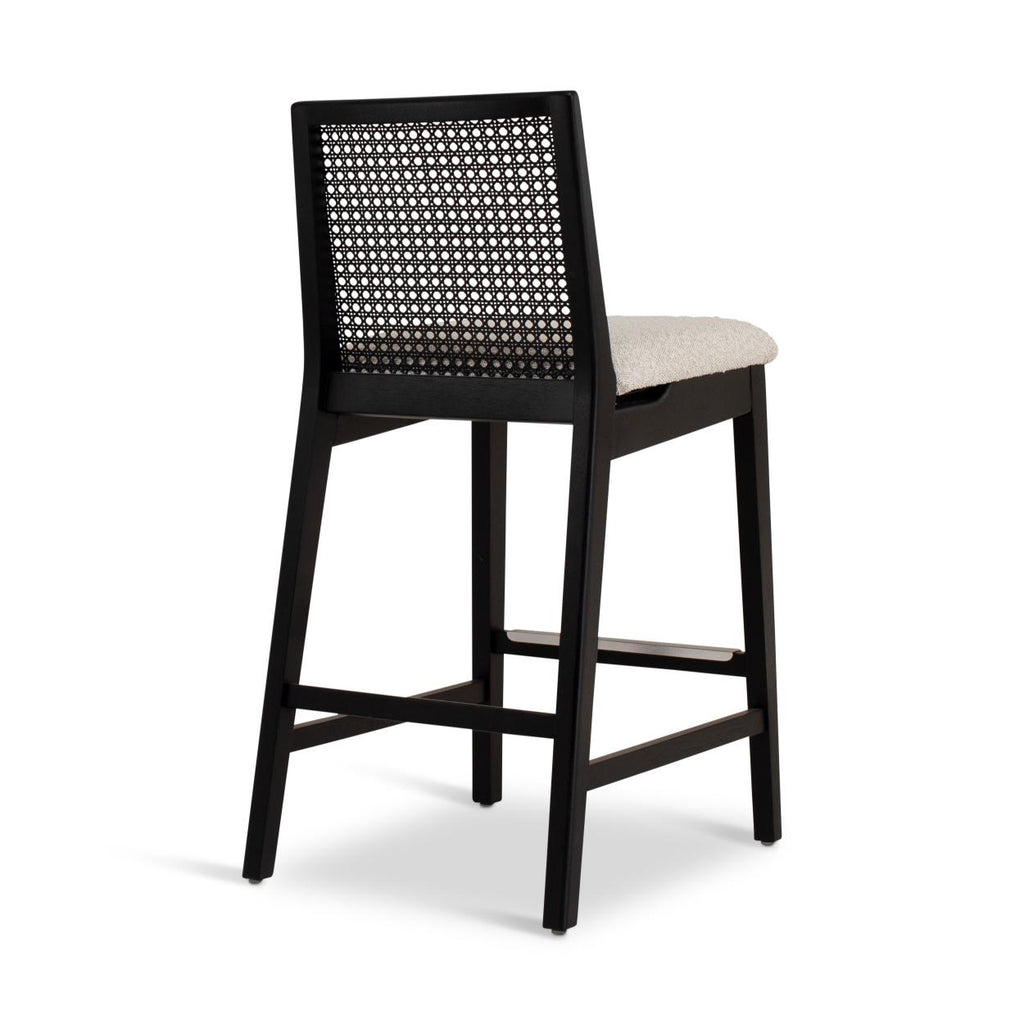 Modern Brazilian Nardia Cane Counter Stool