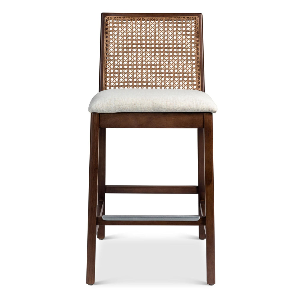 Modern Brazilian Nardia Cane Counter Stool