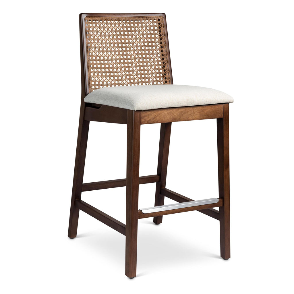 Modern Brazilian Nardia Cane Counter Stool