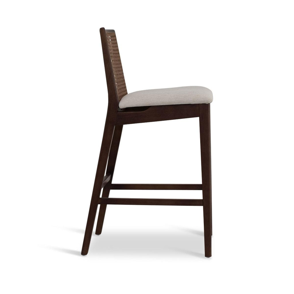 Modern Brazilian Nardia Cane Counter Stool