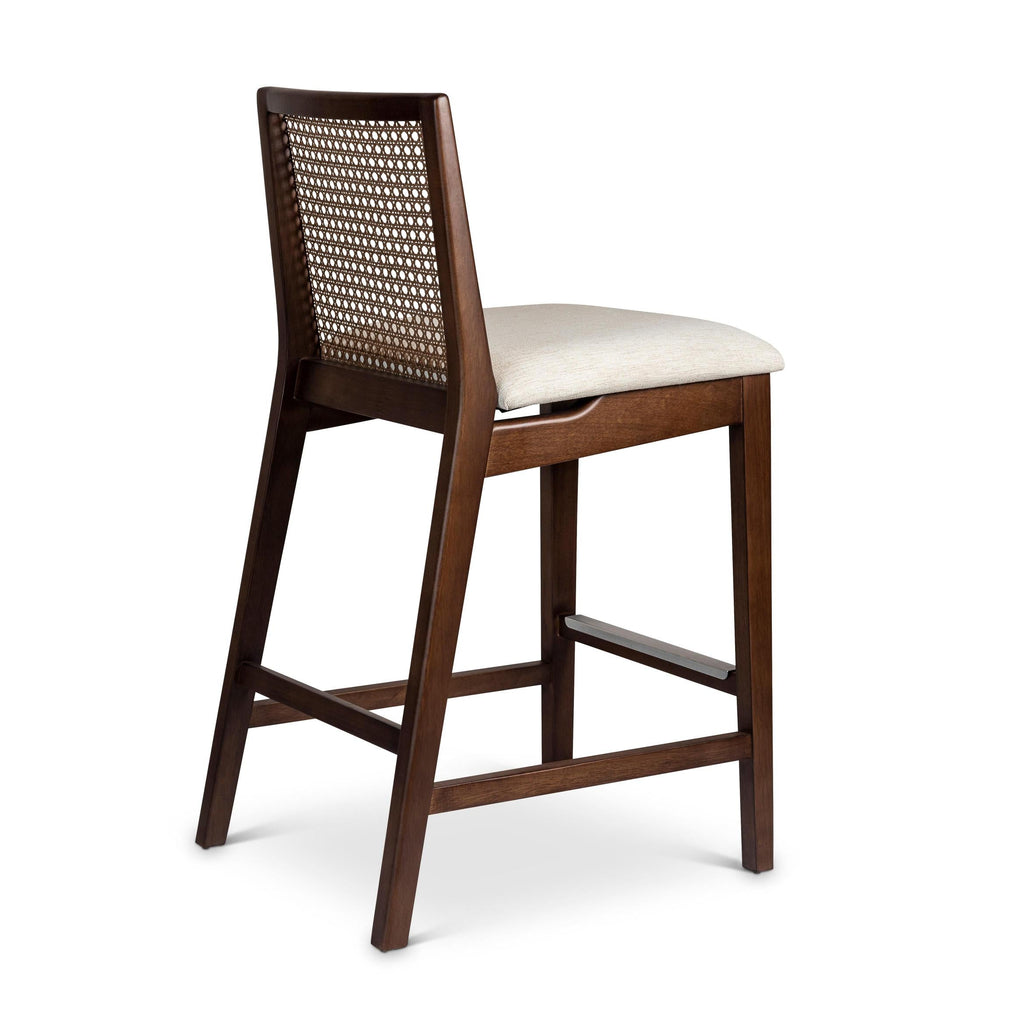 Modern Brazilian Nardia Cane Counter Stool