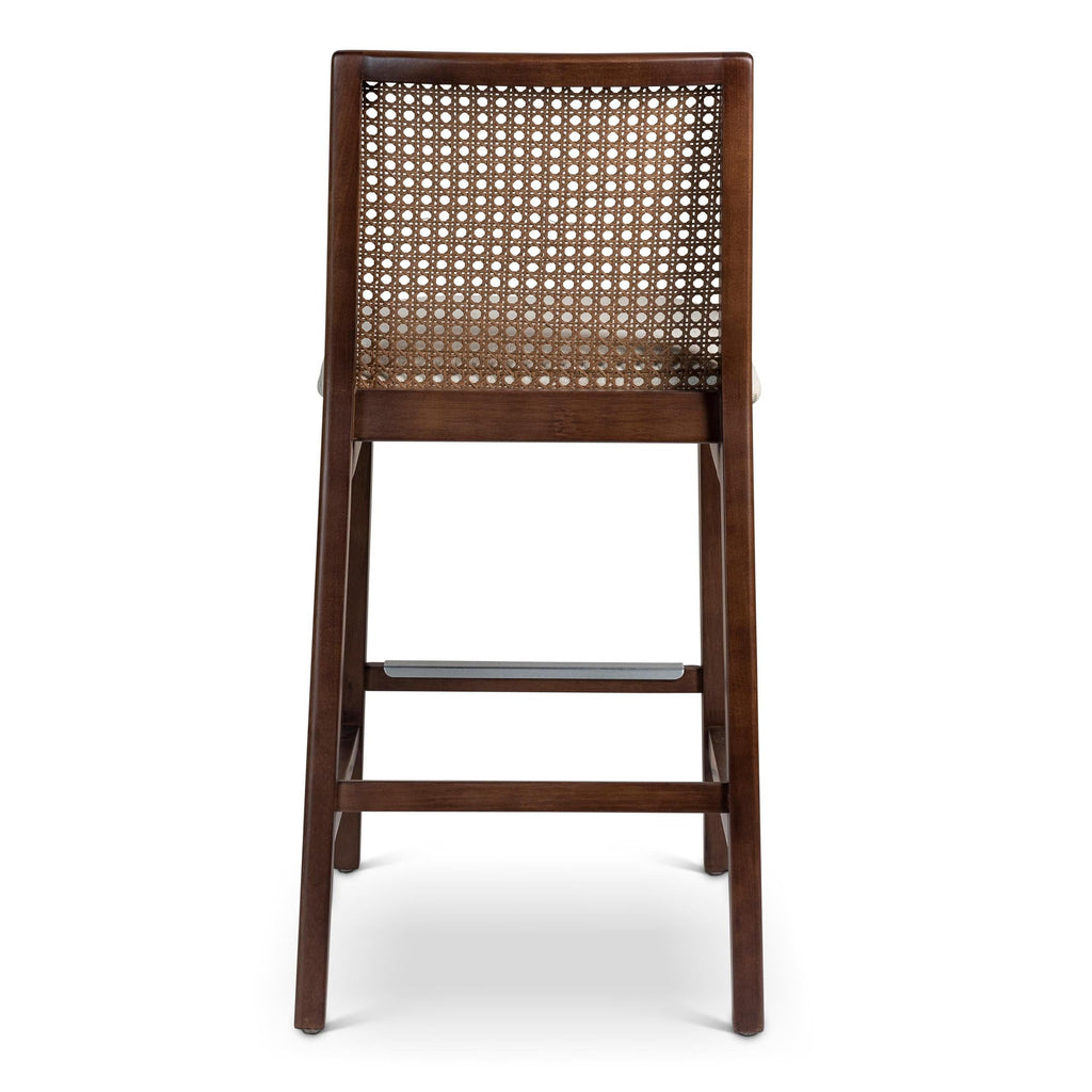 Modern Brazilian Nardia Cane Counter Stool