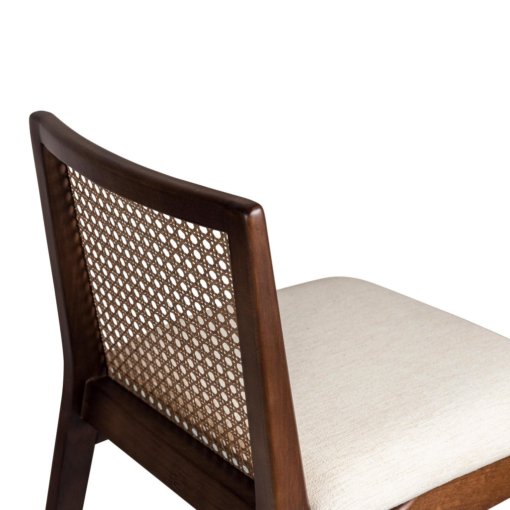 Modern Brazilian Nardia Cane Counter Stool