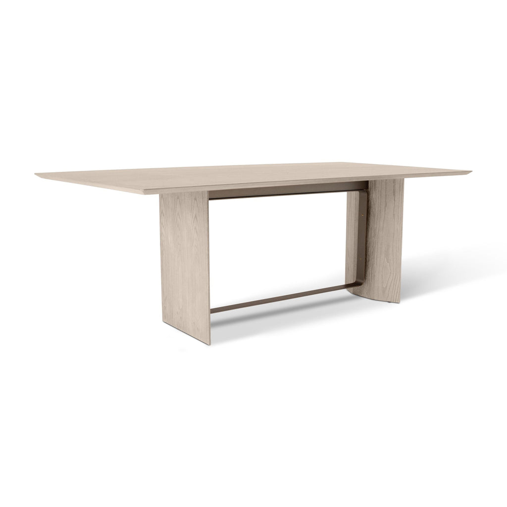 Modern Brazilian Jordania Dining Table, Titanium Metal Accent