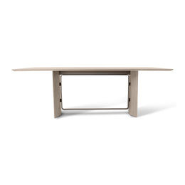 Modern Brazilian Jordania Dining Table, Titanium Metal Accent