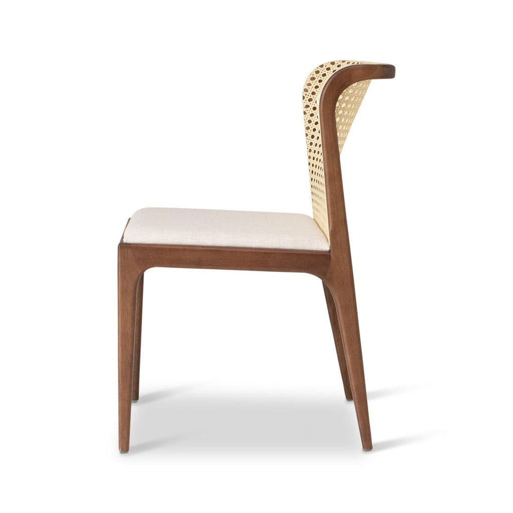 Modern Brazilian Eloa Cane Side Chair