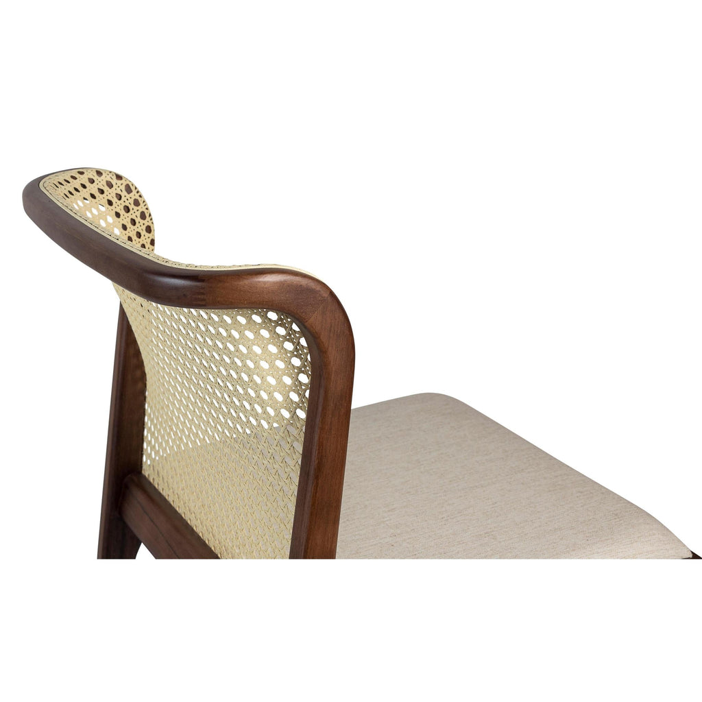 Modern Brazilian Eloa Cane Side Chair