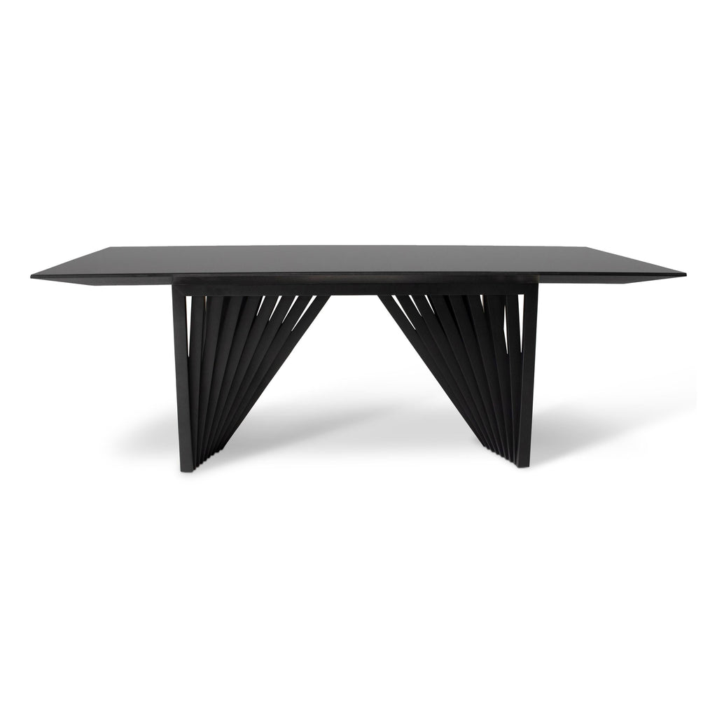 Modern Brazilian Laguna Glass Top Dining Table