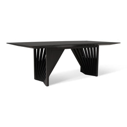 Modern Brazilian Laguna Glass Top Dining Table