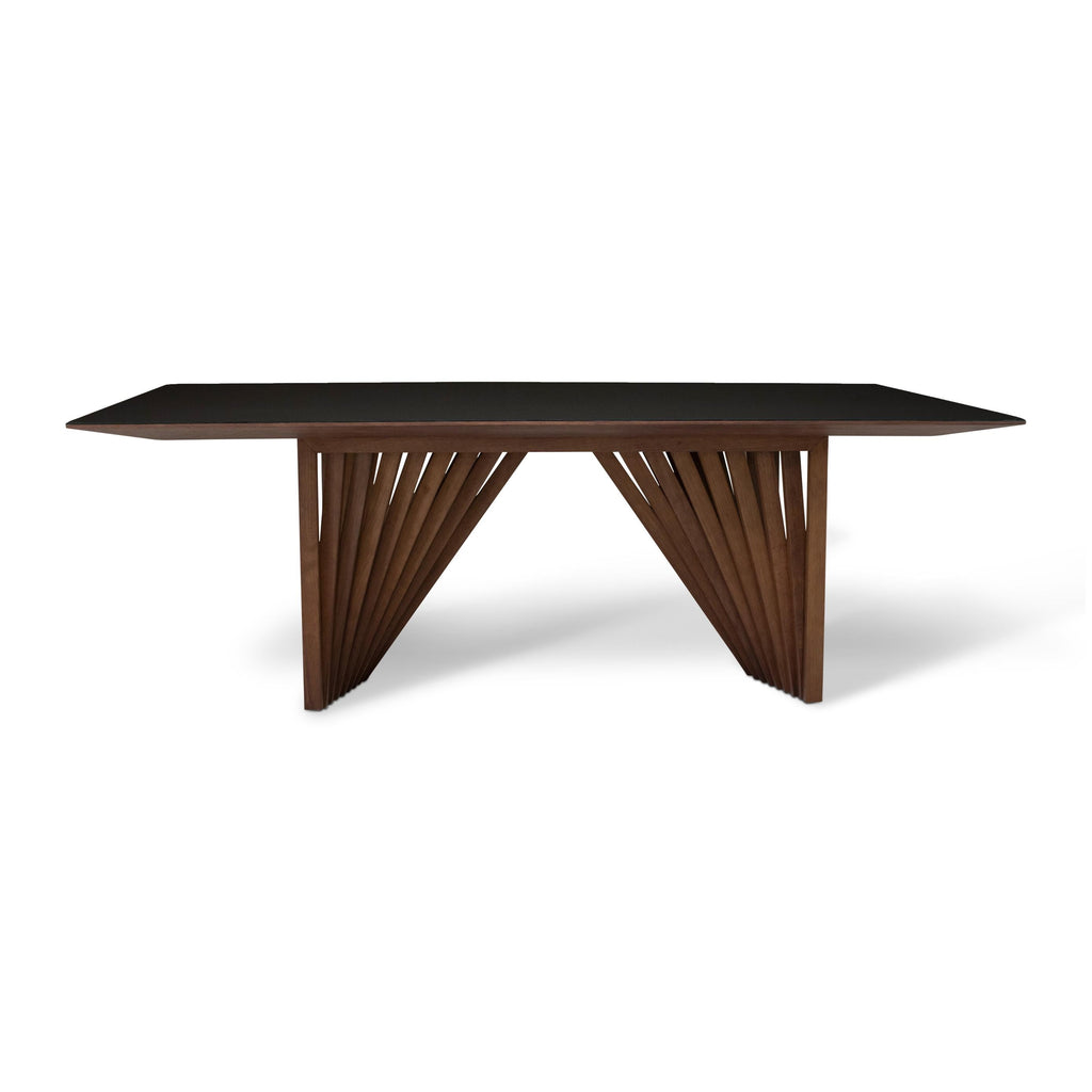 Modern Brazilian Laguna Glass Top Dining Table