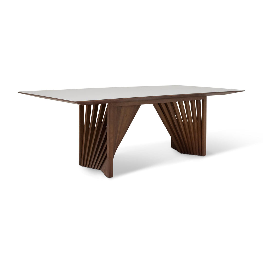 Modern Brazilian Laguna Glass Top Dining Table