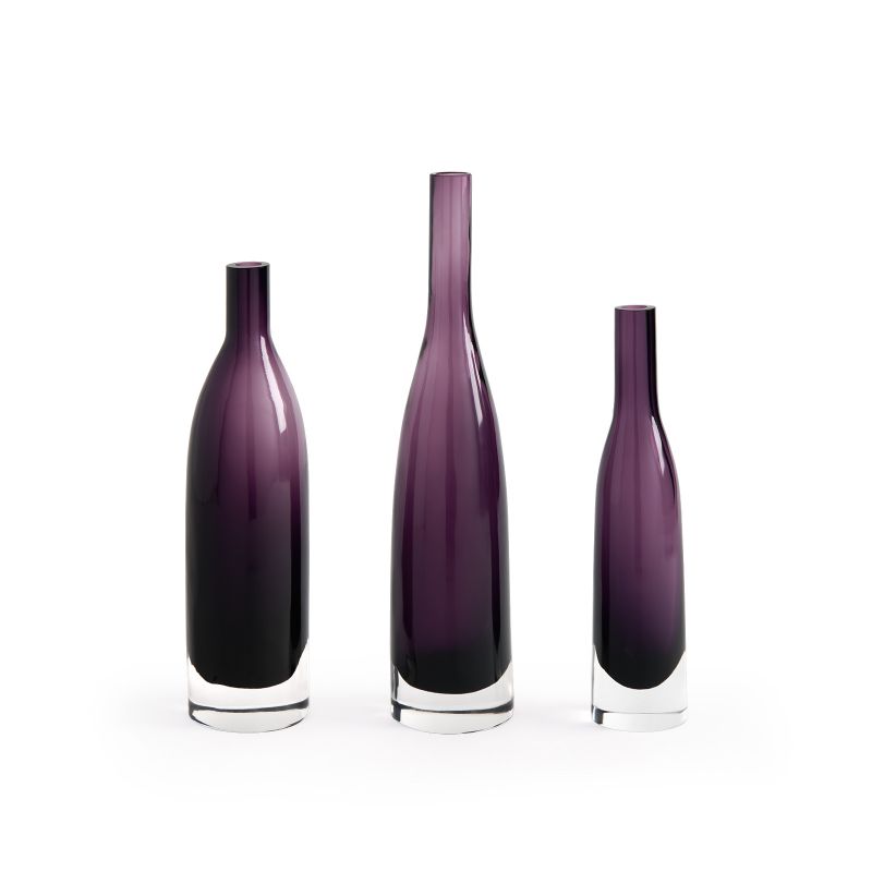 Botella Set of 3 Vases - Aubergine