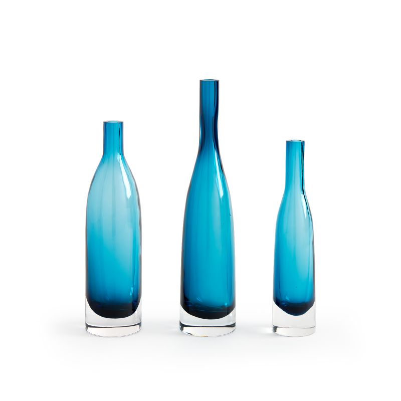 Botella Set of 3 Vases - Mediterranean Blue