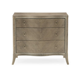 Avondale Nightstand - Elegant Linen, Soft Silver Paint