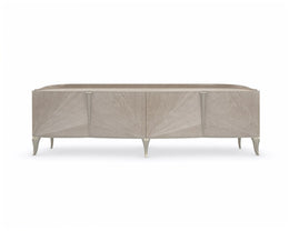 Entertainment Console - Stone Manor, Ivory Wash, Soft Radiance