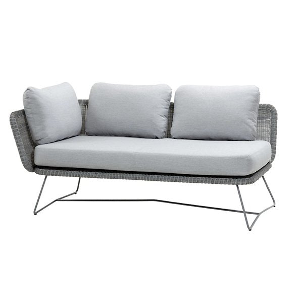 Horizon 2-Seater Right Sectional Module, Light Grey with Cane-Line Wove