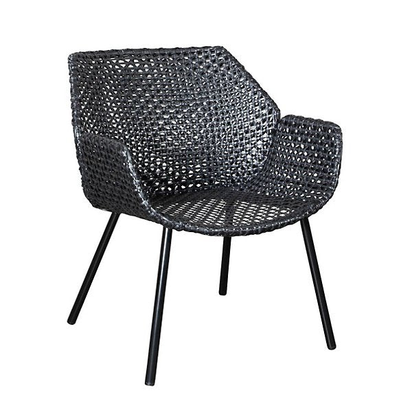 Vibe Outdoor Lounge Chair, Black with Anthracite