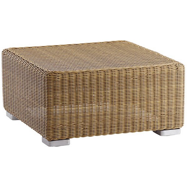 Chester Outdoor Footstool/Coffee Table, Natural
