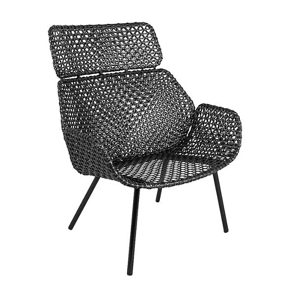 Vibe Outdoor Highback Chair, Black and Graphite