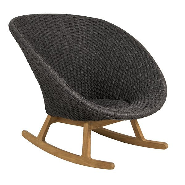 Peacock Outdoor Rocking Chair, Dark Grey