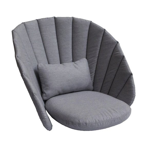 Peacock Cushion Set For Lounge Chair, Grey