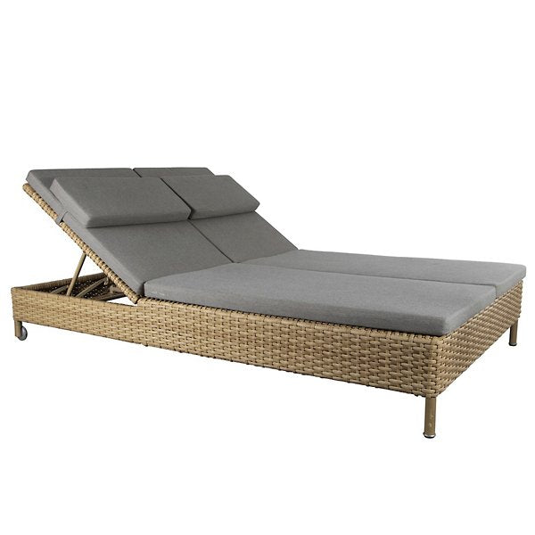 Rest Outdoor Double Sunbed, Natural